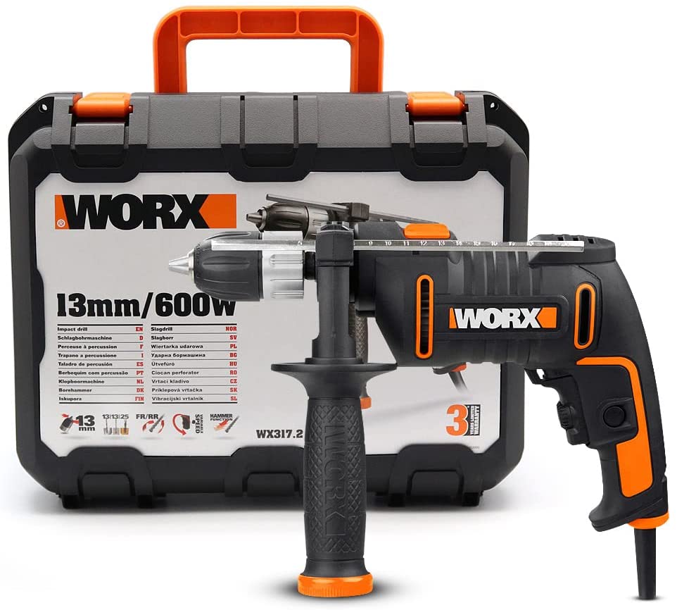 Worx WX317.2 - Taladro percutor 600W